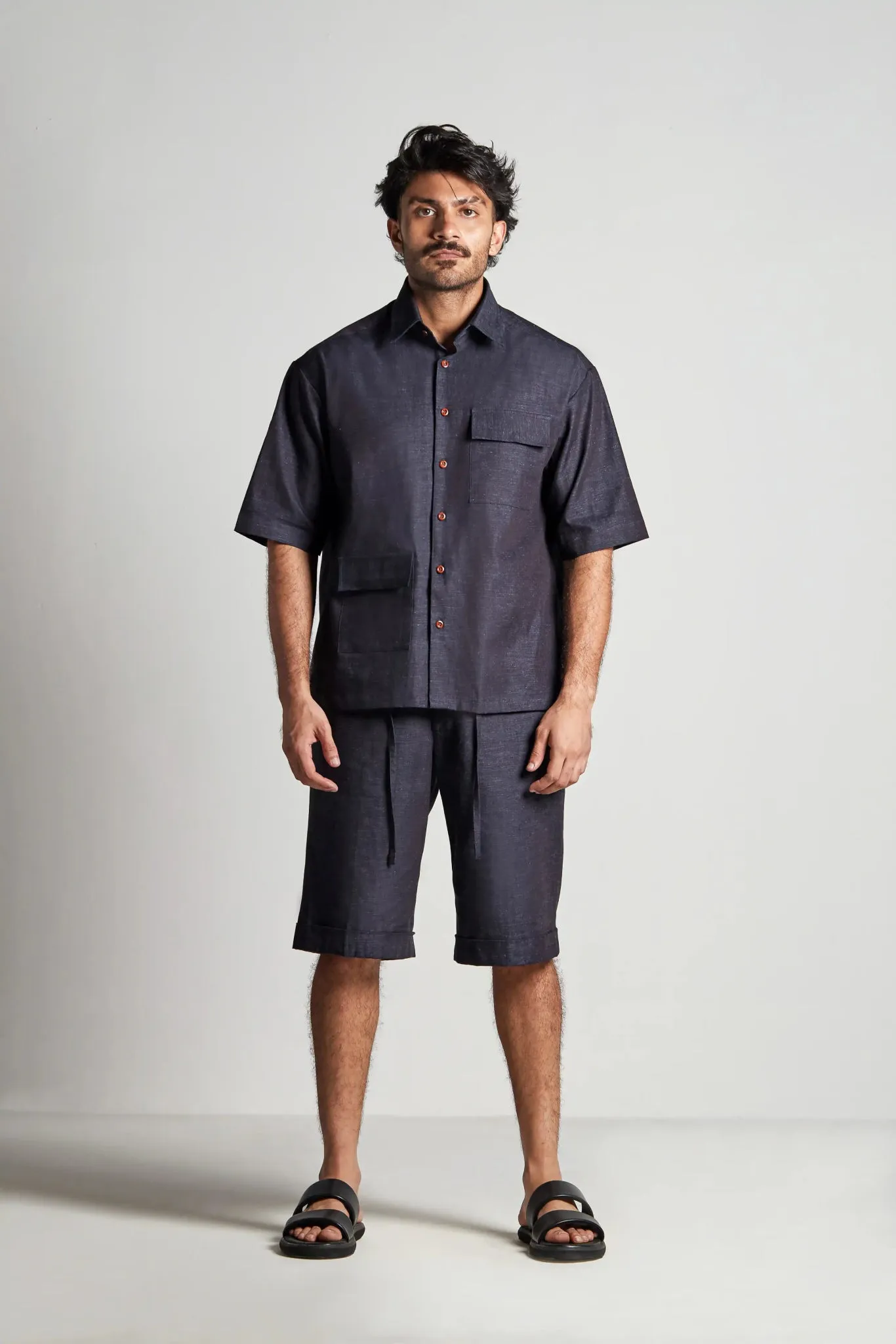 Indigo Bermuda Shorts