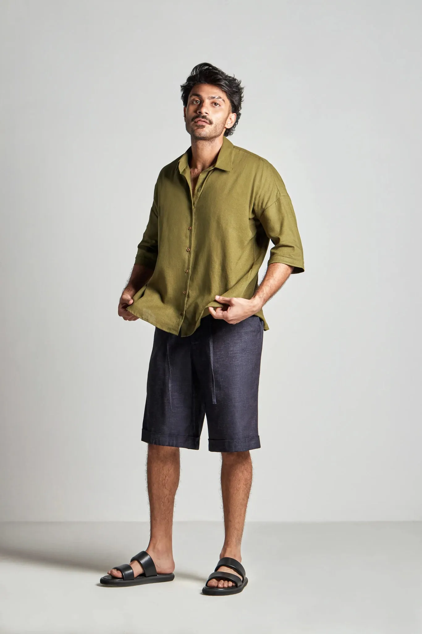 Indigo Bermuda Shorts