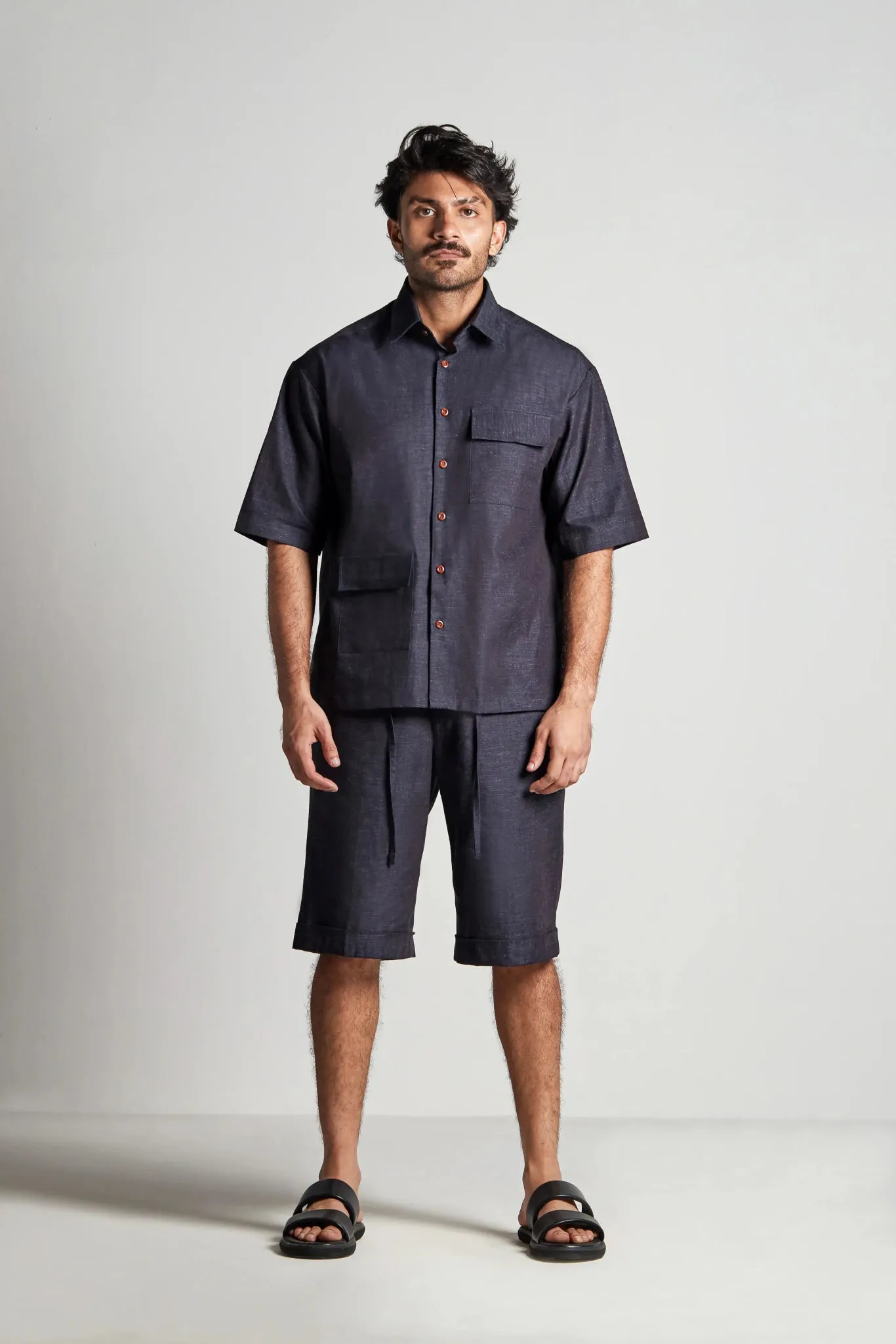 Indigo Bermuda Shorts