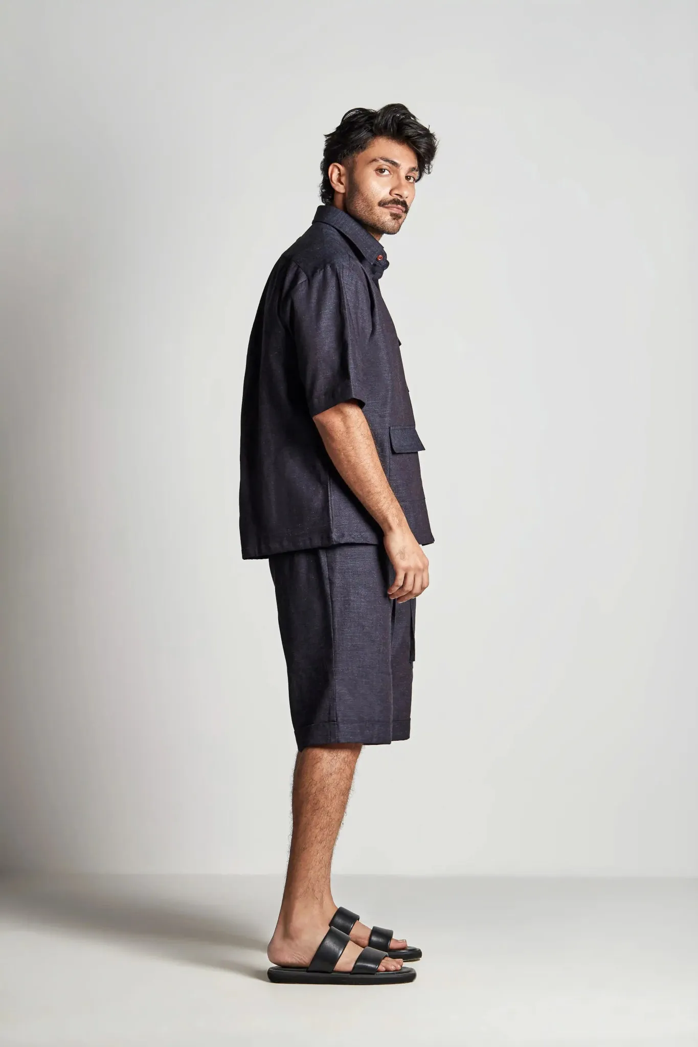 Indigo Bermuda Shorts