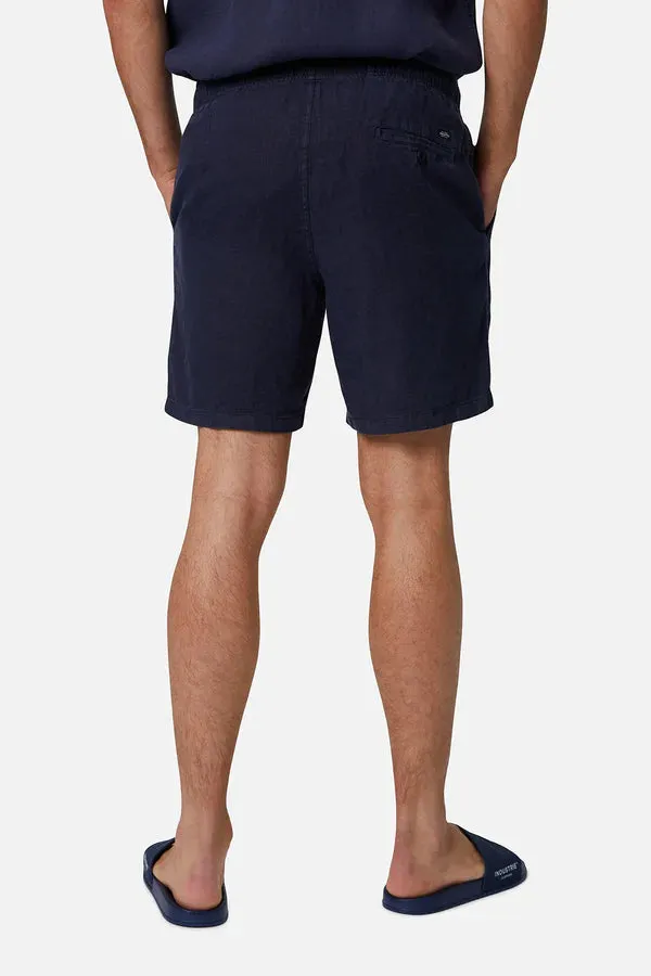 Industrie - The Marina Linen Short - Dark Navy