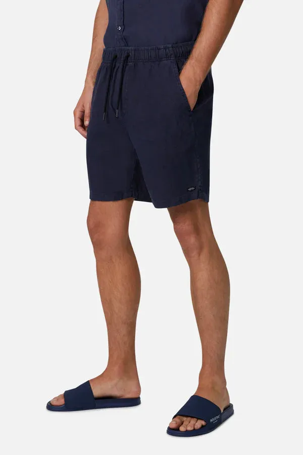Industrie - The Marina Linen Short - Dark Navy