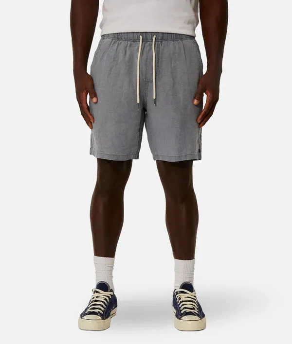 Industrie - The Marina Linen Short - OD Mid Indigo