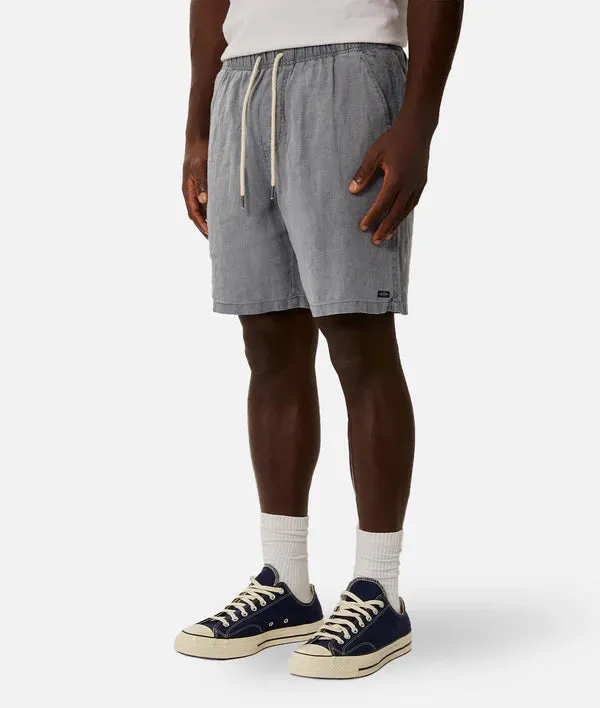Industrie - The Marina Linen Short - OD Mid Indigo
