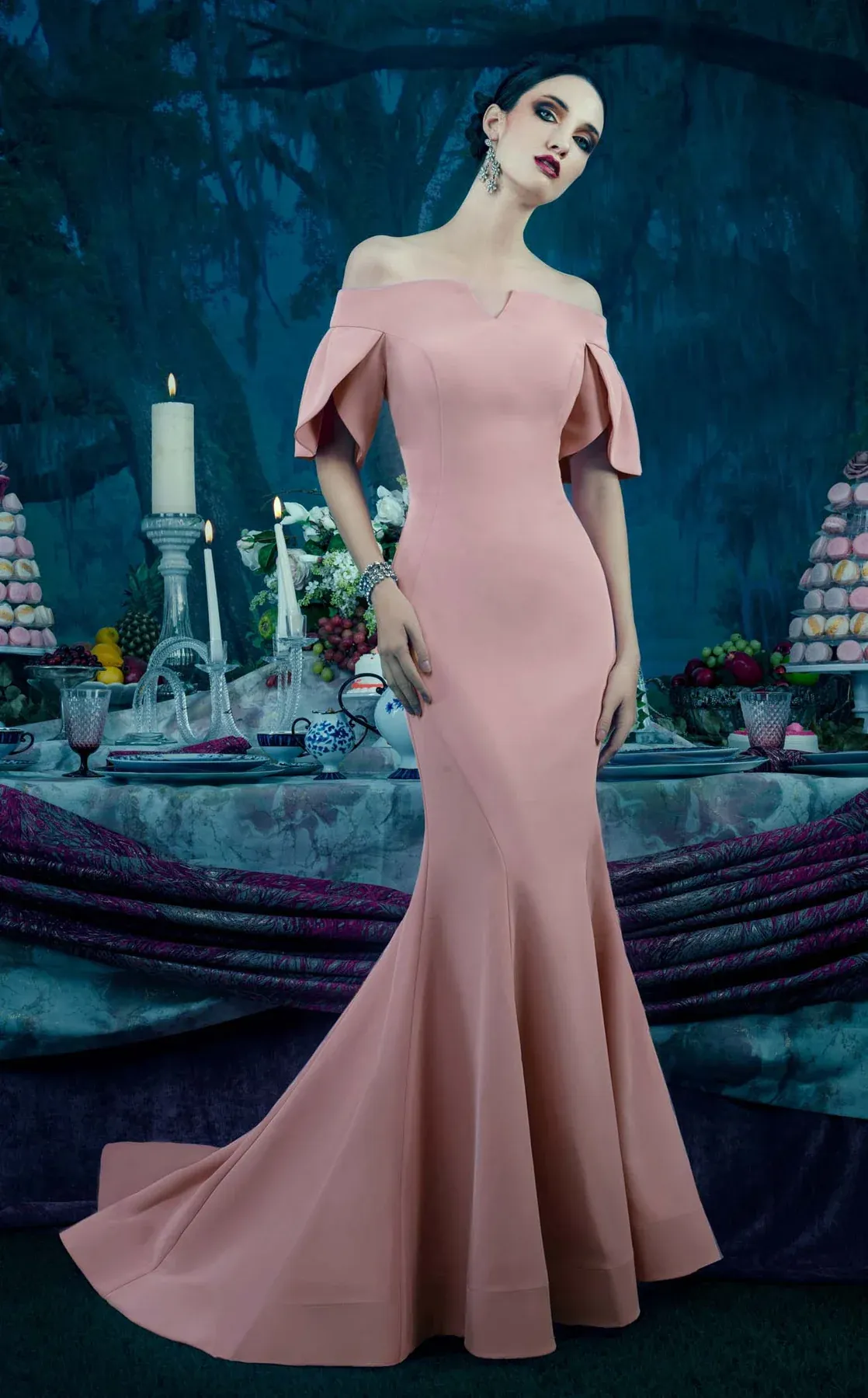 Janique Off the Shoulder Evening Gown 1941