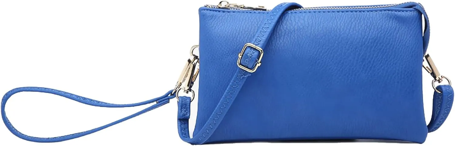 JEN & CO. Riley Small Crossbody Bags Vegan Leather Wristlet Wallets Clutch Purses Shoulder Handbag for Women