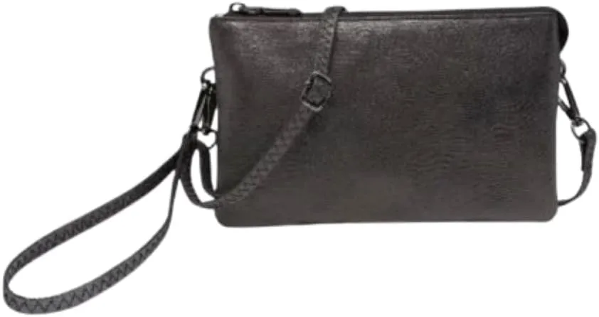 Jen & Co. Riley Vegan Black Glitter Crossbody M013GLT