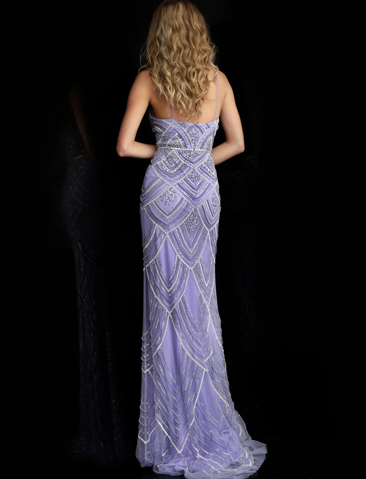 Jovani - 60653 - Scalloped Embroidered Evening Gown