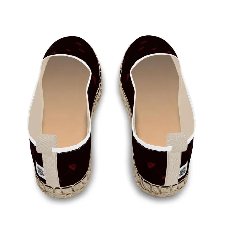 Loafer Espadrilles black/red swole print