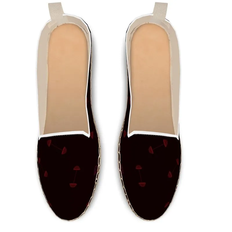 Loafer Espadrilles black/red swole print
