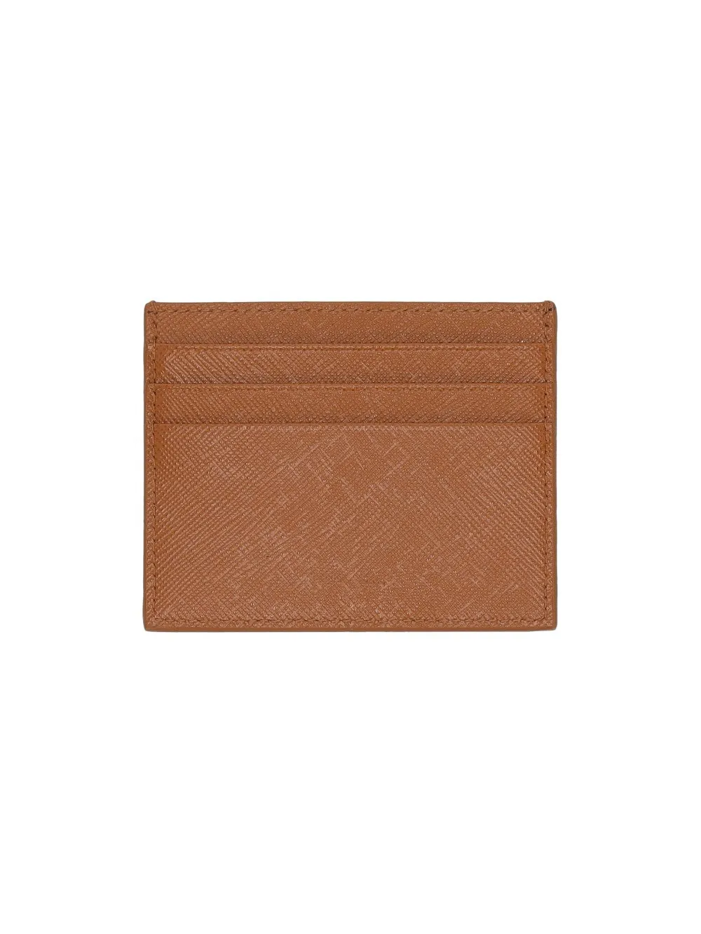 logo-plaque Saffiano leather cardholder