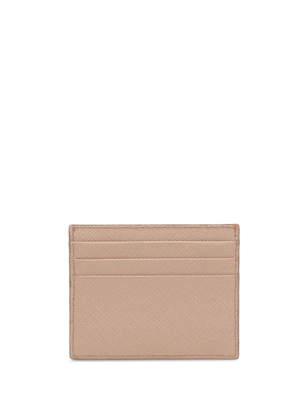 logo-plaque Saffiano leather cardholder