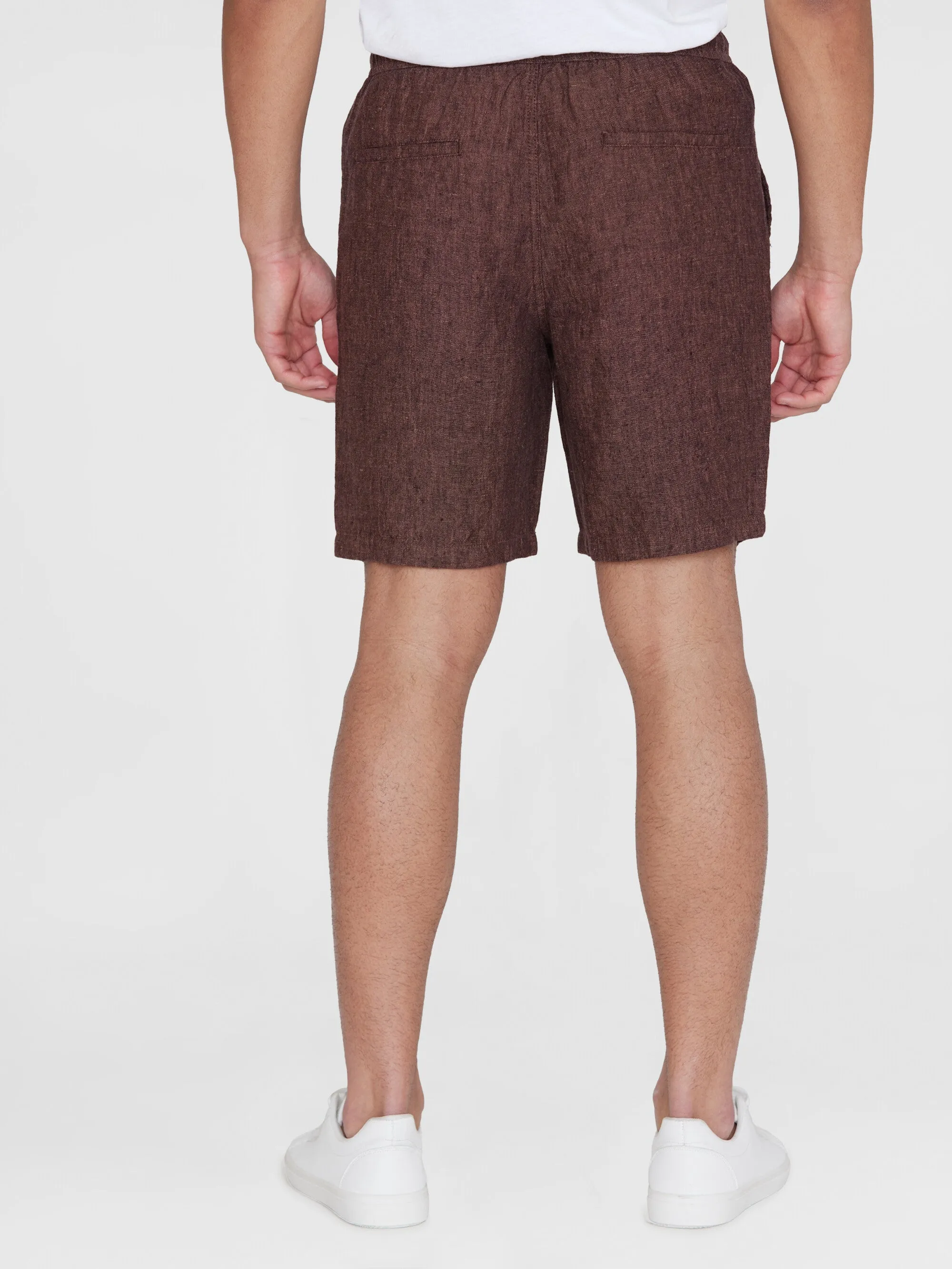 Loose Linen shorts - Chocolate Malt