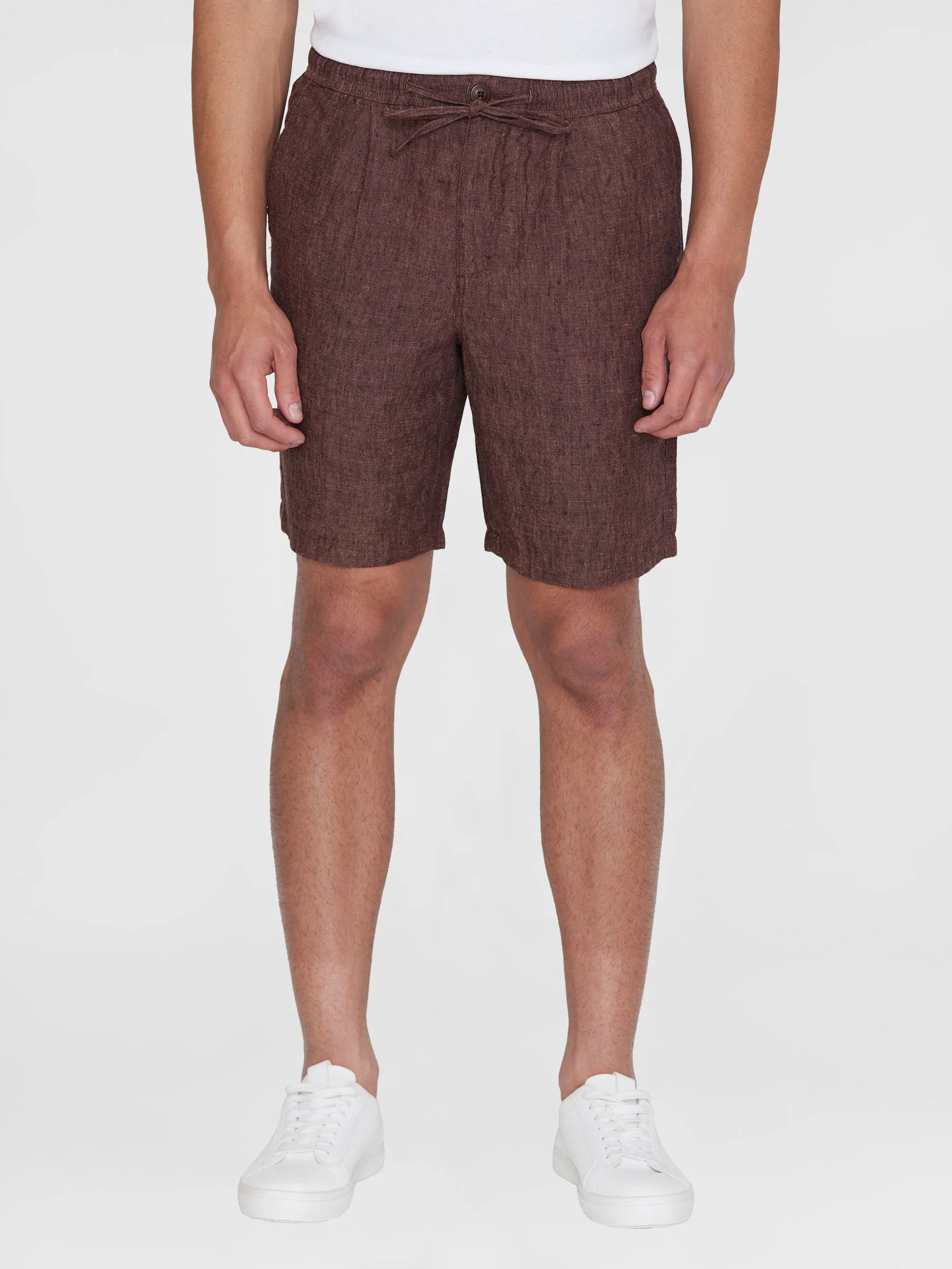 Loose Linen shorts - Chocolate Malt