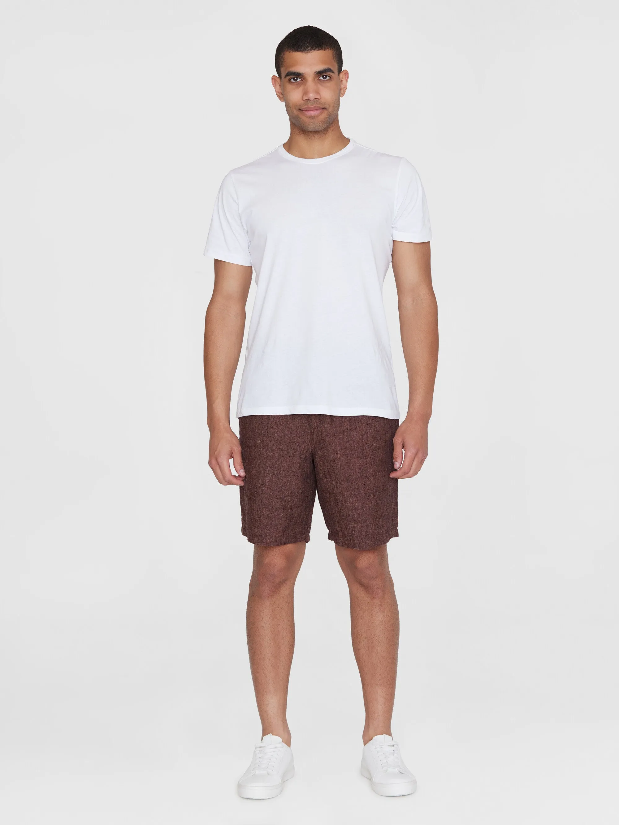 Loose Linen shorts - Chocolate Malt