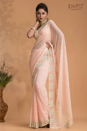 Mimosa - Designer Chiffon Silk Saree