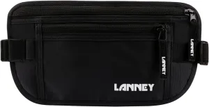 Money Belt for Travel, Slim RFID Blocking Women and Men hidden Travel Pouch Under Clothes, Passport Holder Protect Cash, Documents, Credit Card, Black, Bonus 2 RFID Sleeves