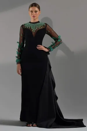 Monique Evening Graceful Noire Maxi Dress