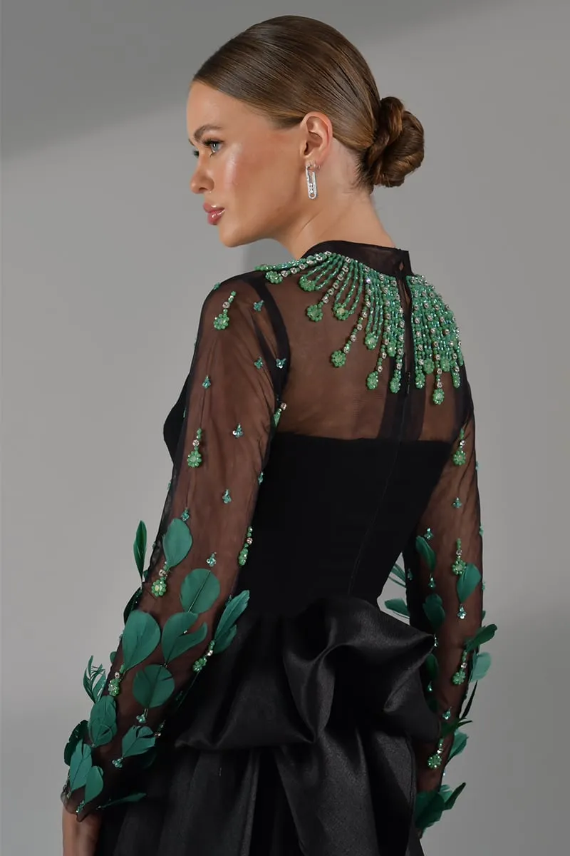 Monique Evening Graceful Noire Maxi Dress