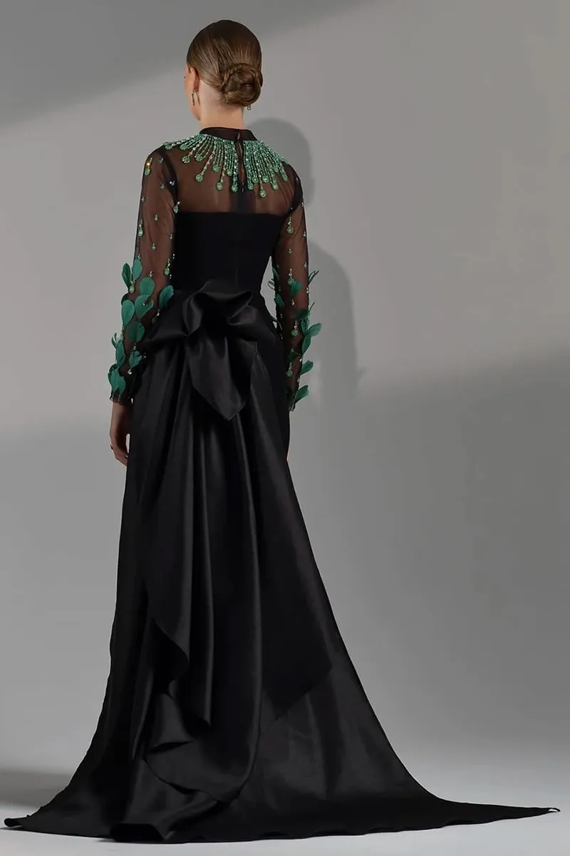 Monique Evening Graceful Noire Maxi Dress