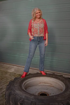 Moura blouse- silkmix- red