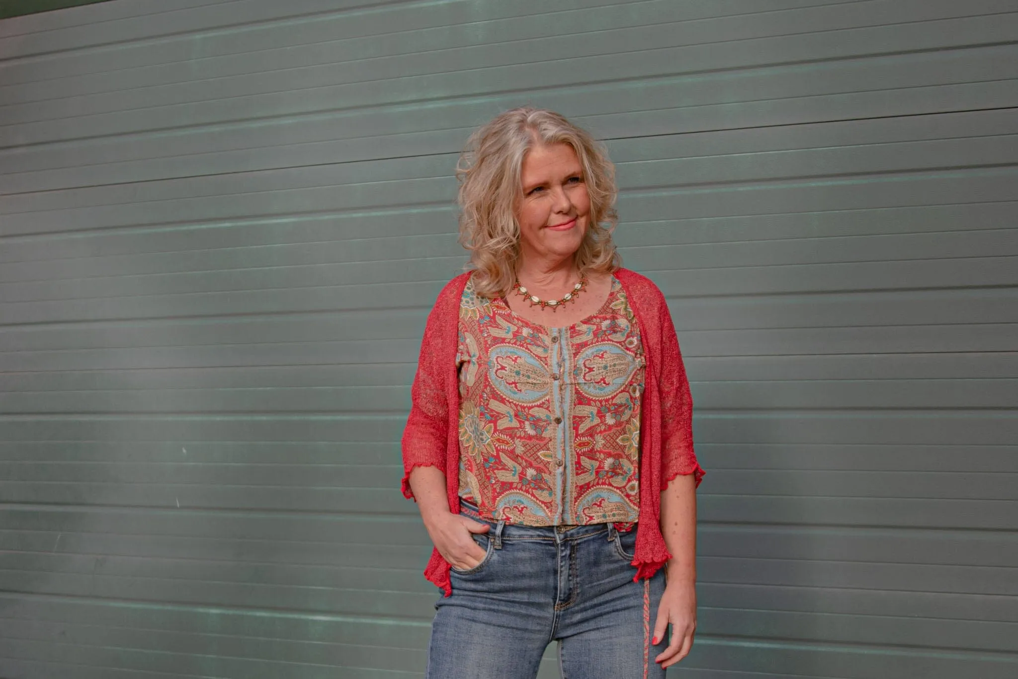 Moura blouse- silkmix- red