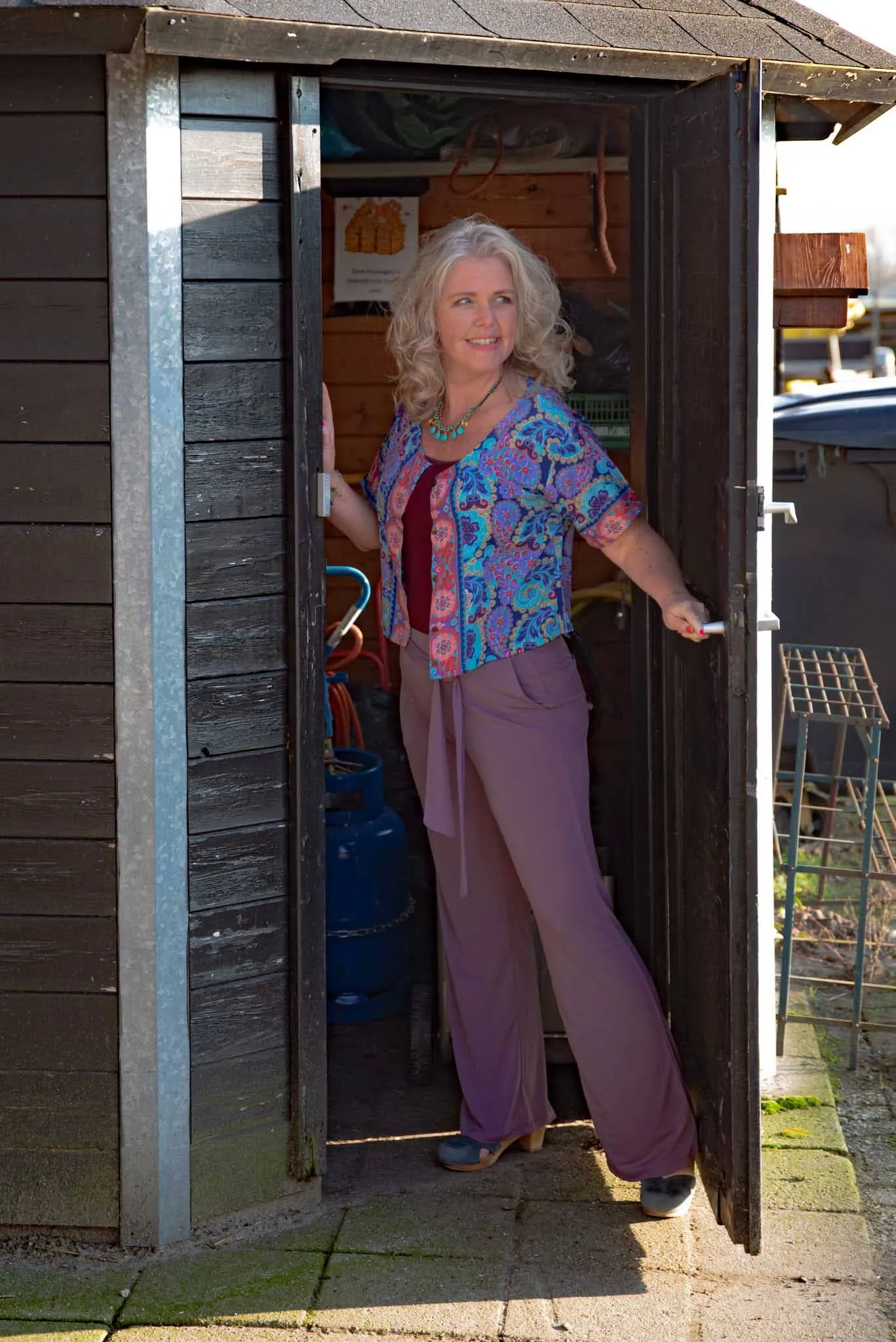 Moura blouse- silkmix- summer blue