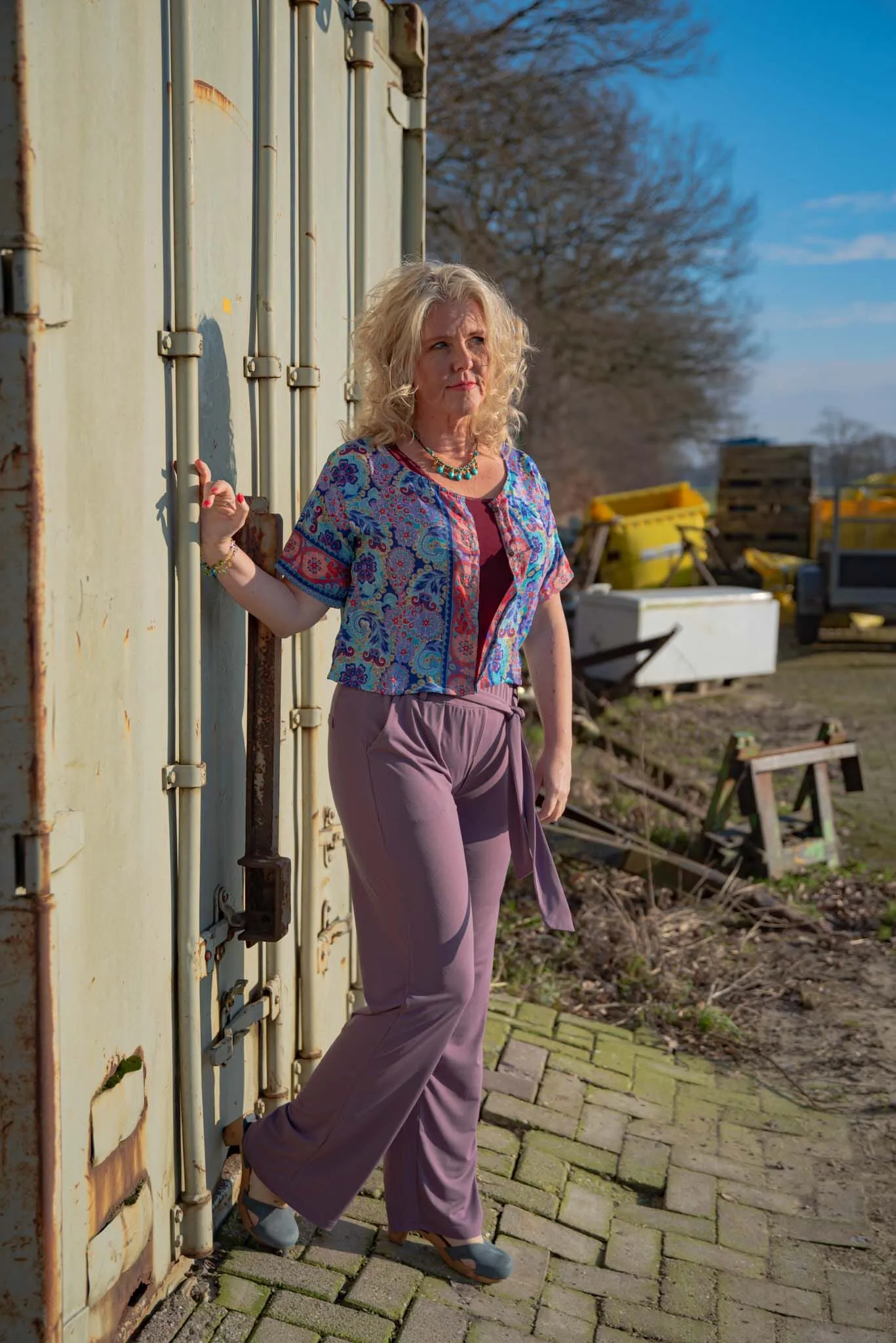 Moura blouse- silkmix- summer blue