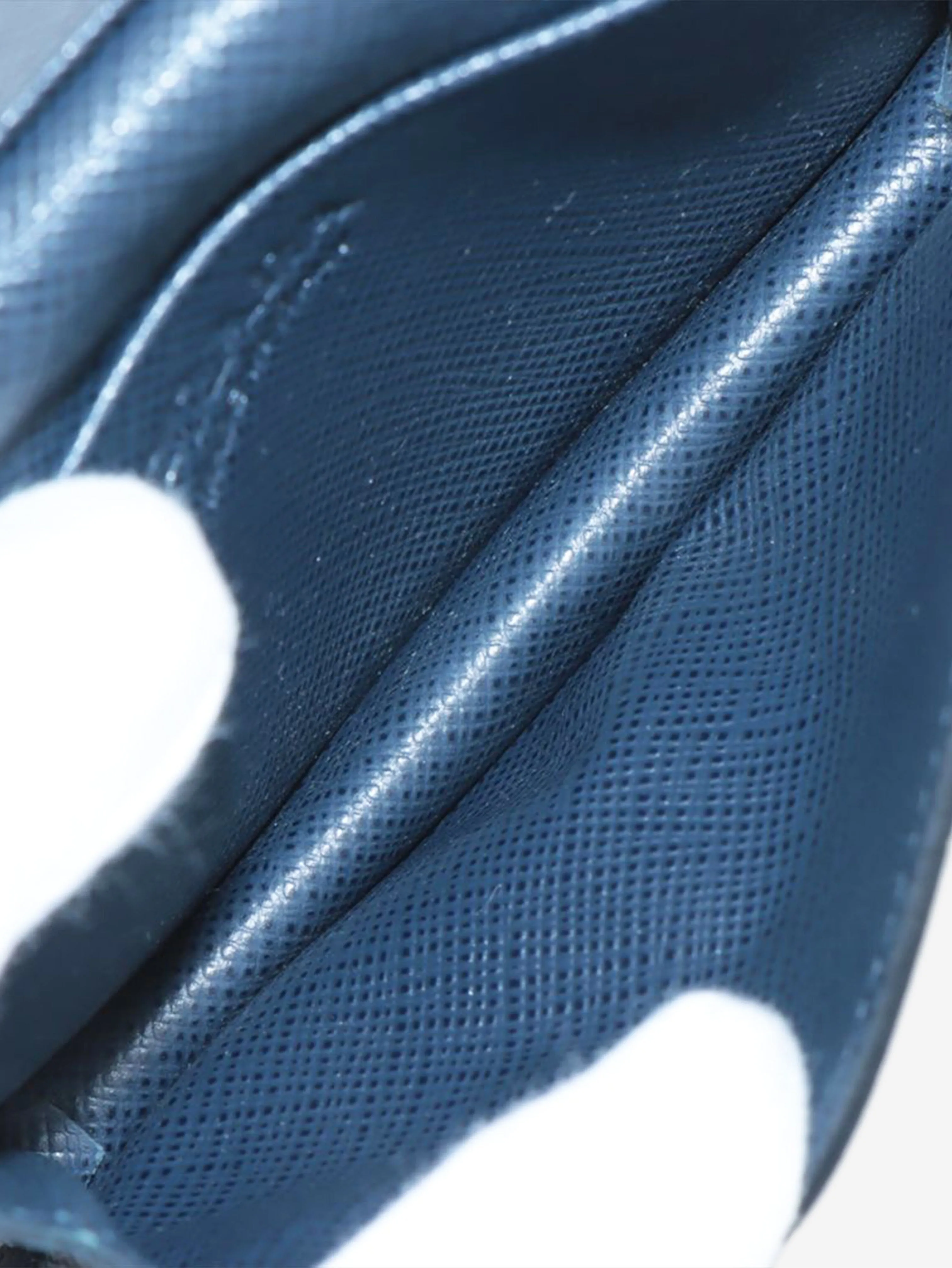 Navy blue leather cardholder
