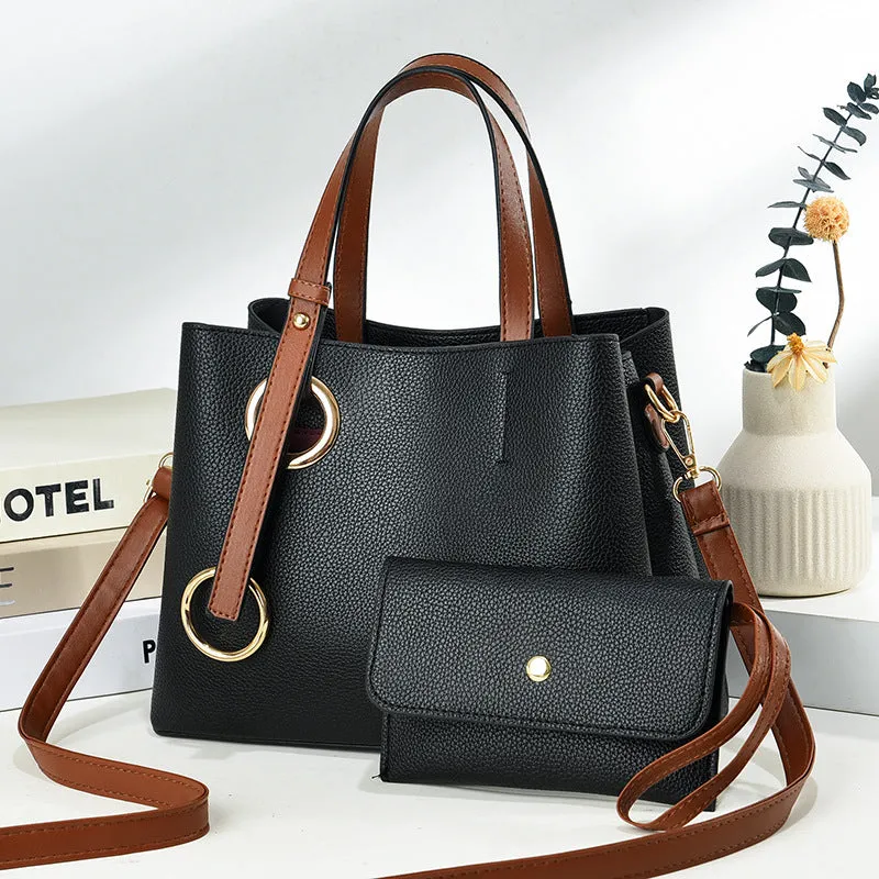 New European and American fashion two-piece set with personalized design large capacity portable crossbody large bag