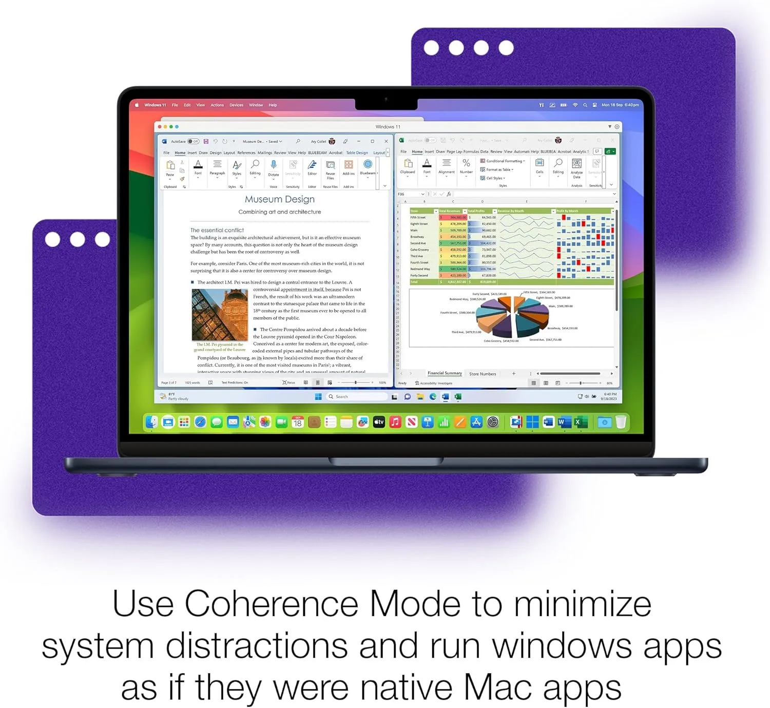 Parallels Desktop 20 for Mac Pro Edition | Run Windows on Mac Virtual Machine Software | Authorized by Microsoft | 1 Year Subscription [Mac Key Card]
