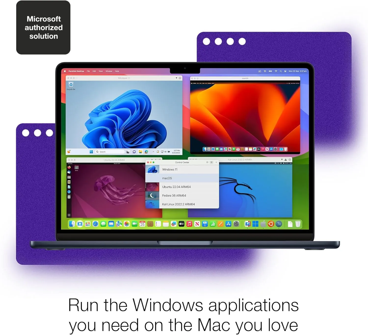 Parallels Desktop 20 for Mac Pro Edition | Run Windows on Mac Virtual Machine Software | Authorized by Microsoft | 1 Year Subscription [Mac Key Card]