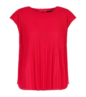 Pleated Chiffon Sleeveless Blouse