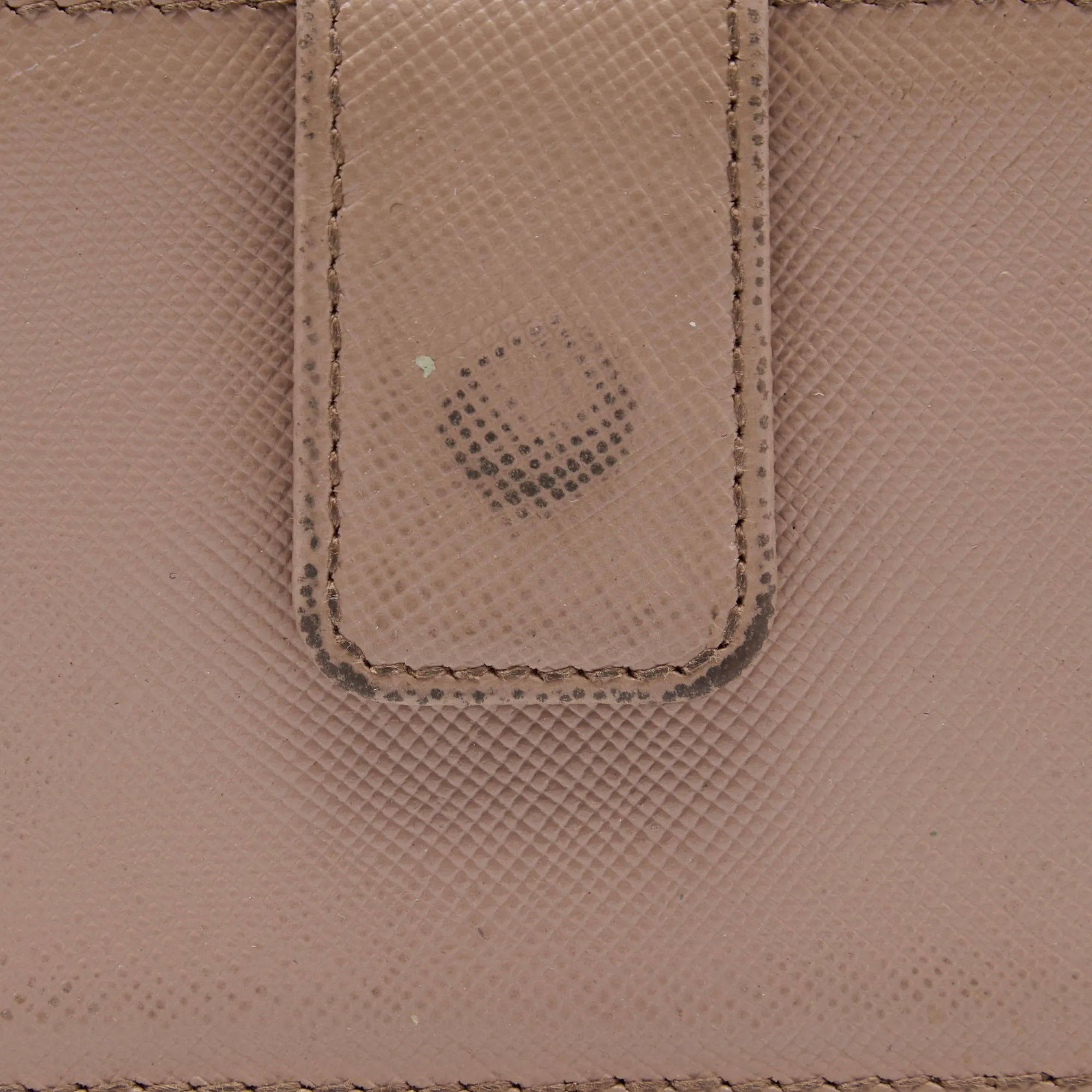Prada Beige Saffiano Leather 5 Gusset Card Holder