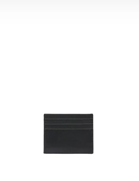 Prada Leather Card Holder Black