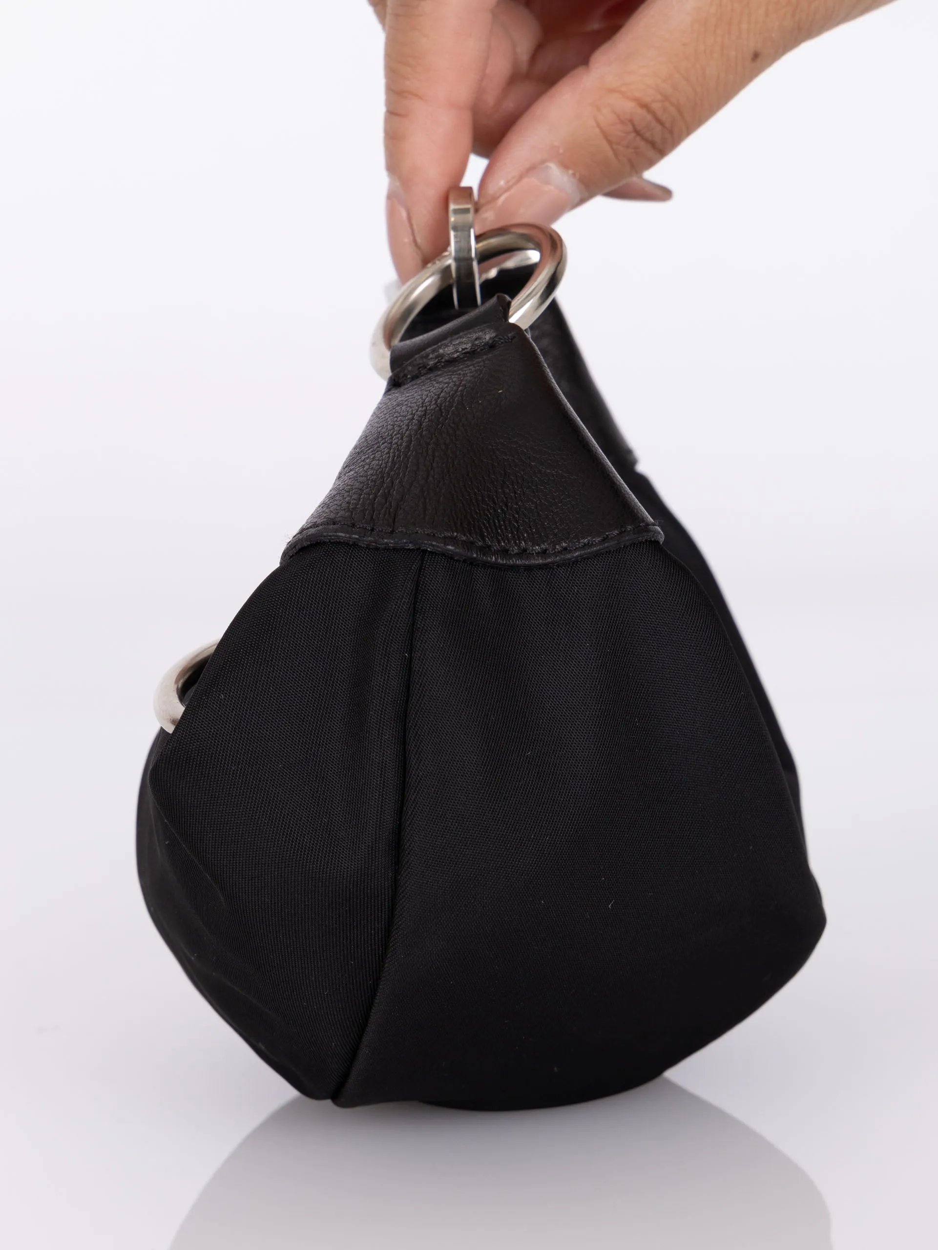 Prada Nylon Bracelet Bag w/ Chain