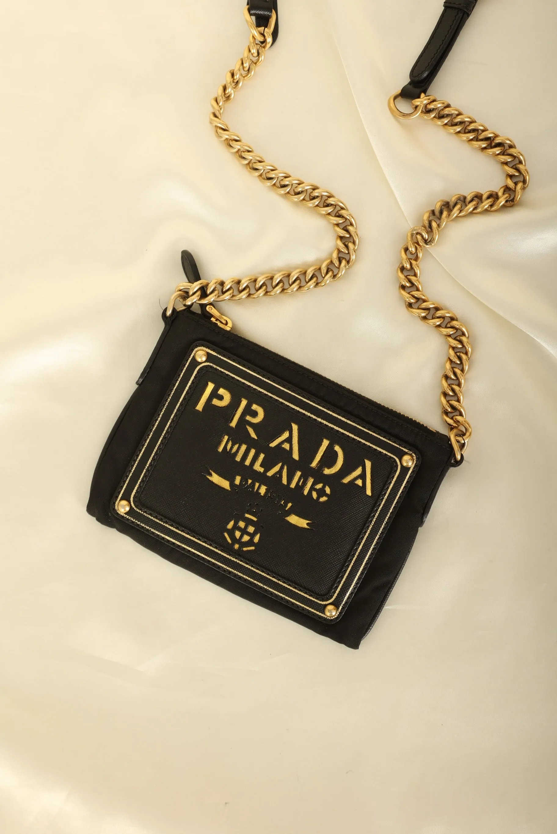 Prada Nylon Cut Out Crossbody