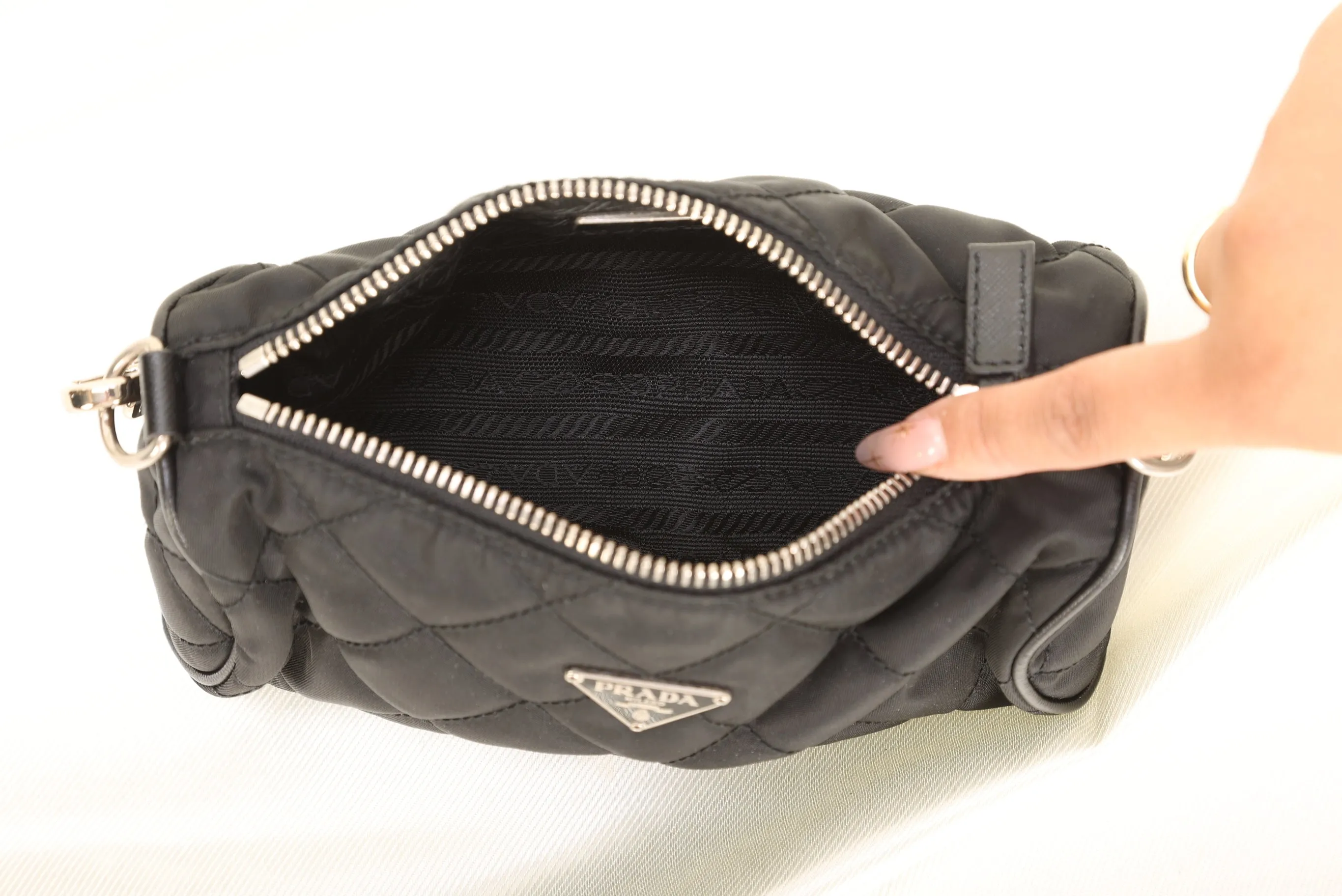 Prada Nylon Quilted Pochette