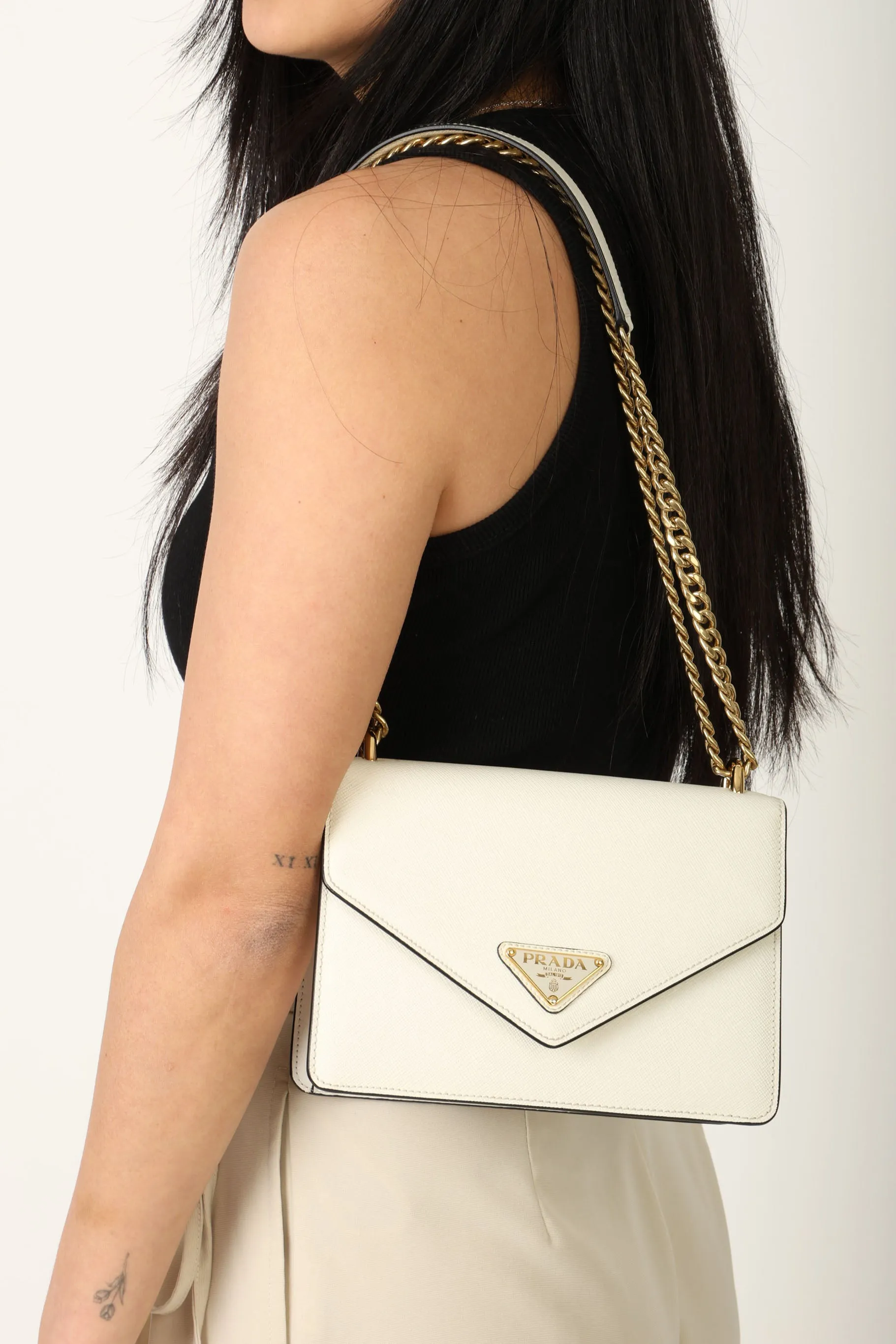 Prada Saffiano Chain Flap