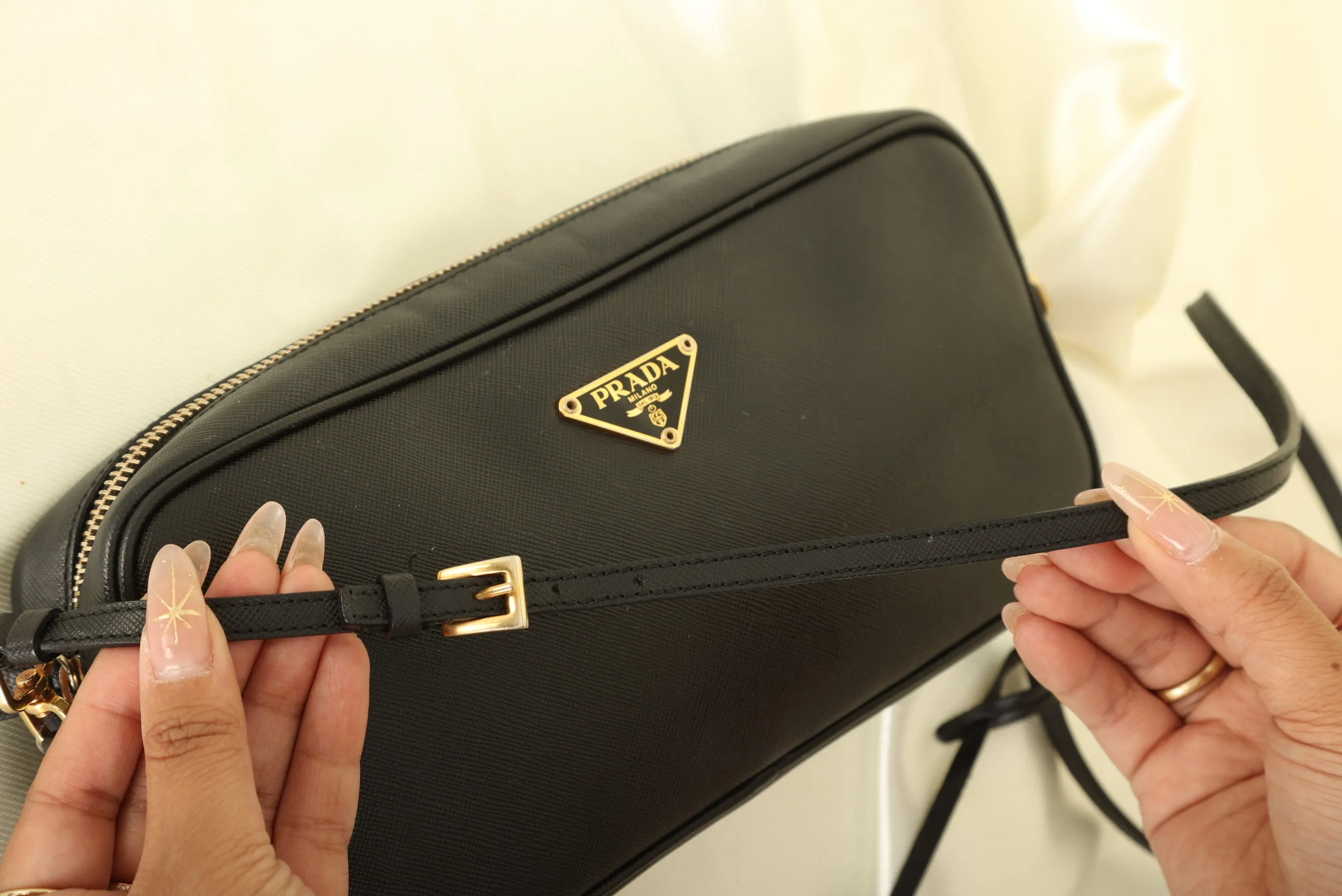 Prada Saffiano Long Shoulder Bag