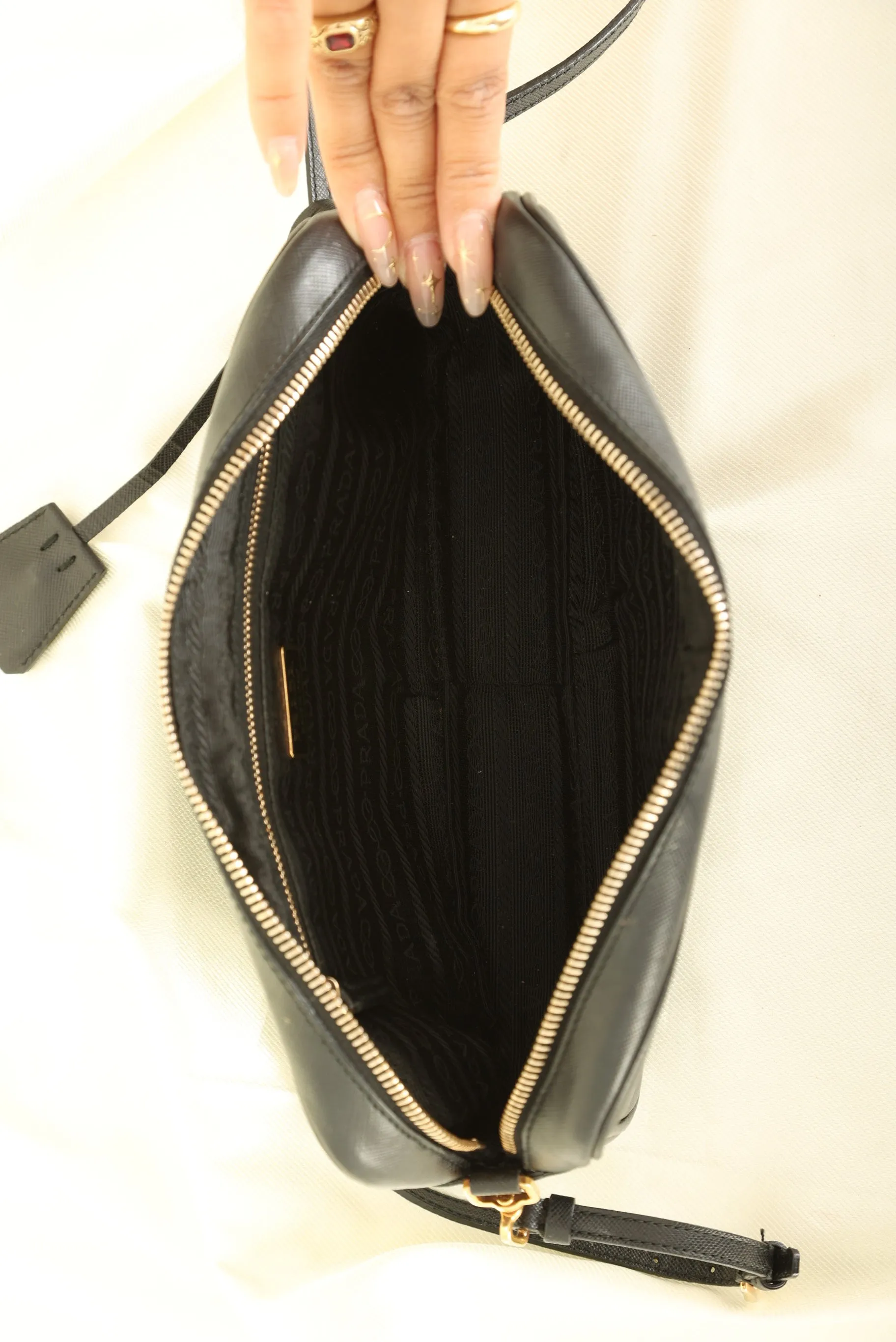 Prada Saffiano Long Shoulder Bag