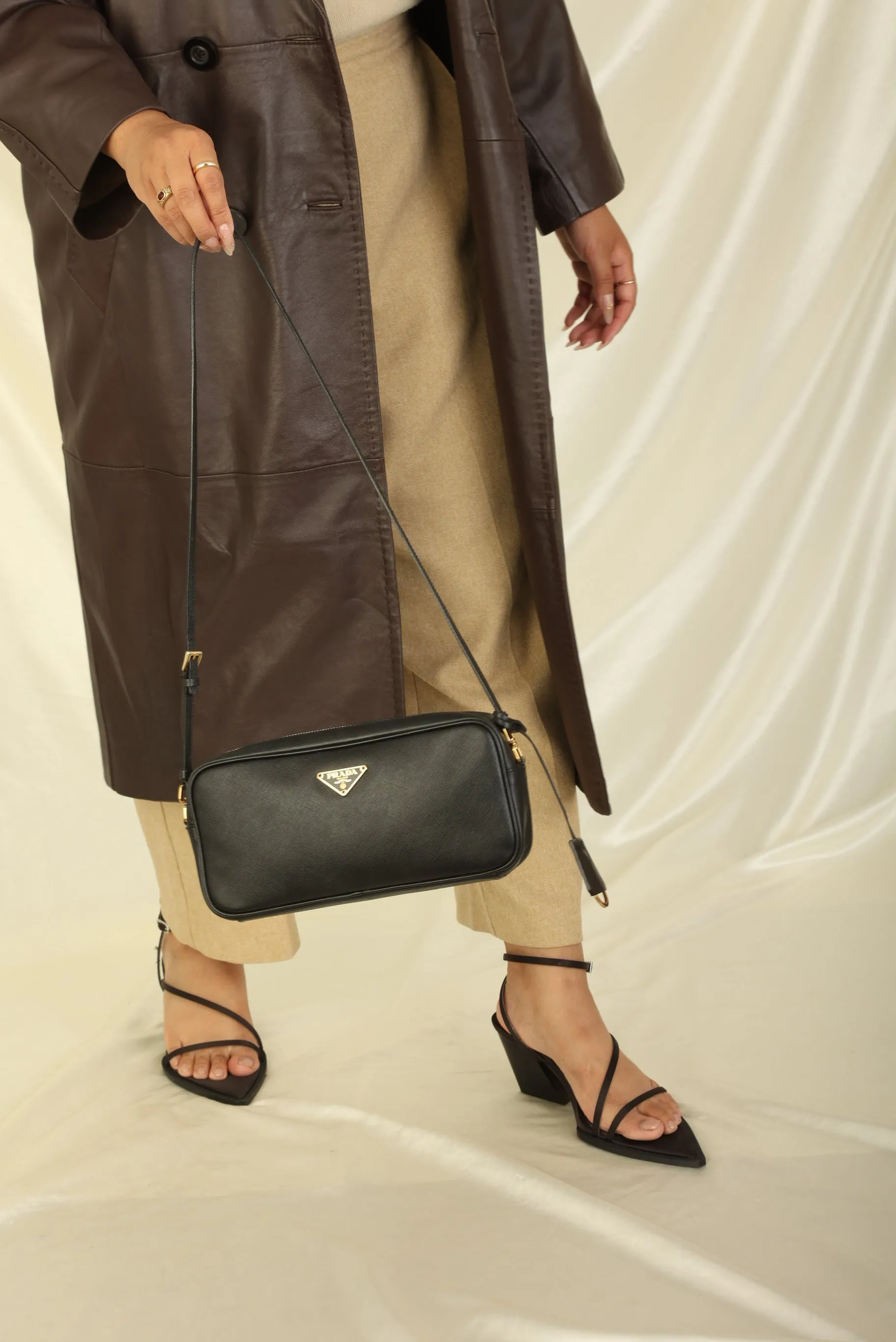 Prada Saffiano Long Shoulder Bag