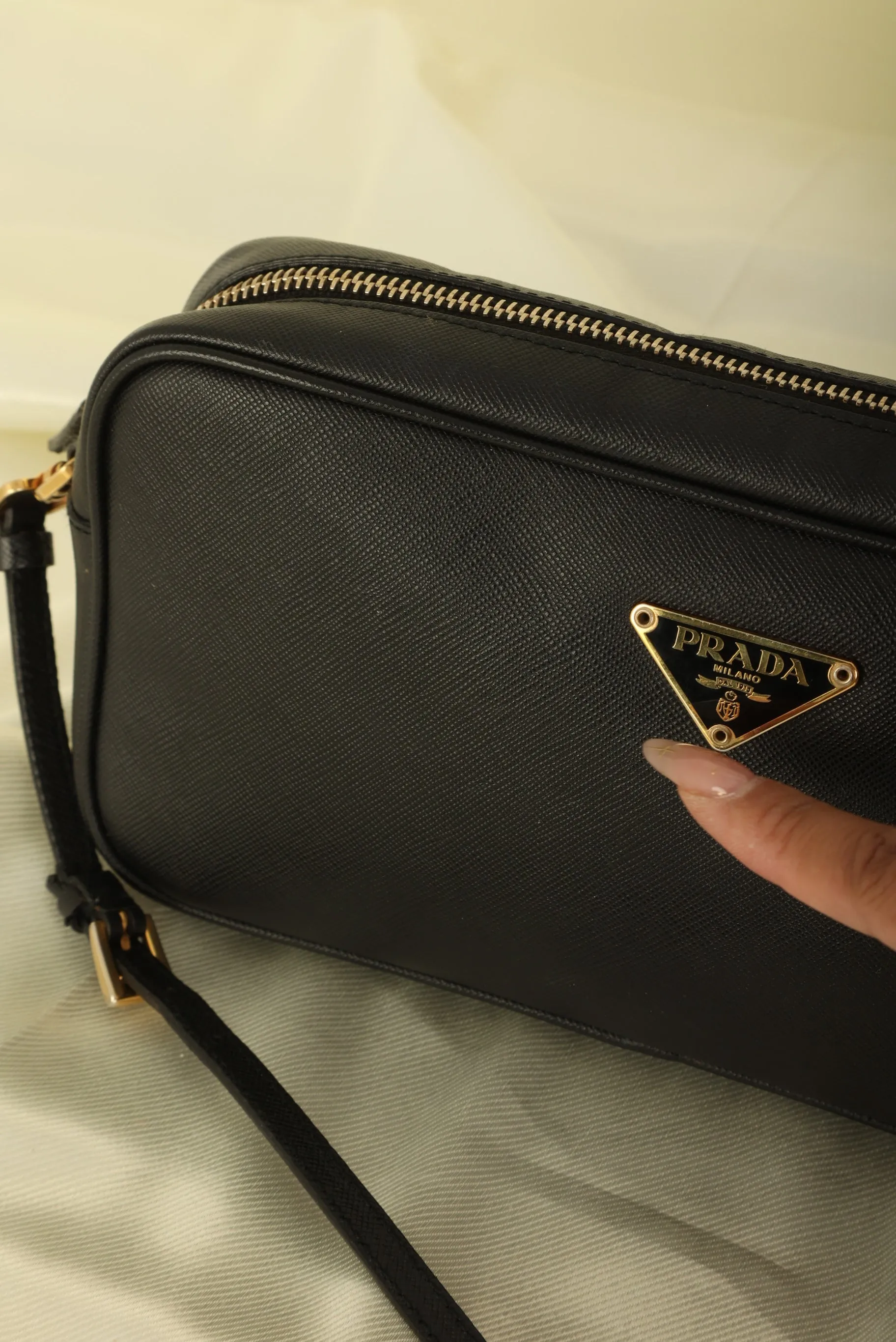 Prada Saffiano Long Shoulder Bag