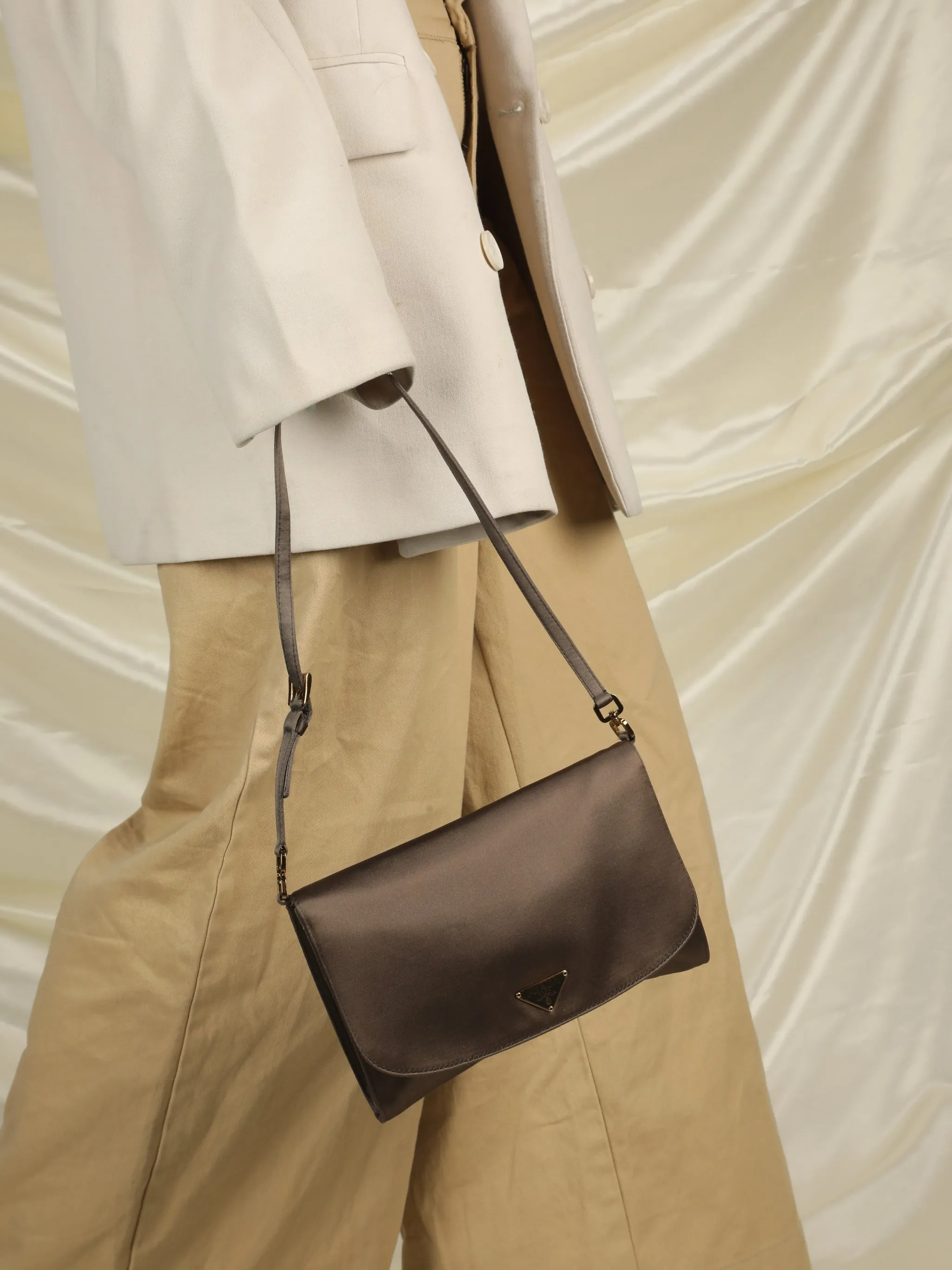 Prada Satin Shoulder Bag