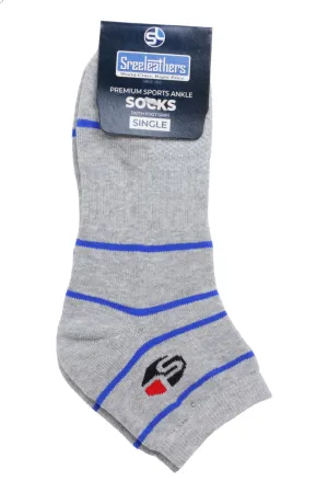 Premium sports ankle Washed socks 94006 (SET OF 1)
