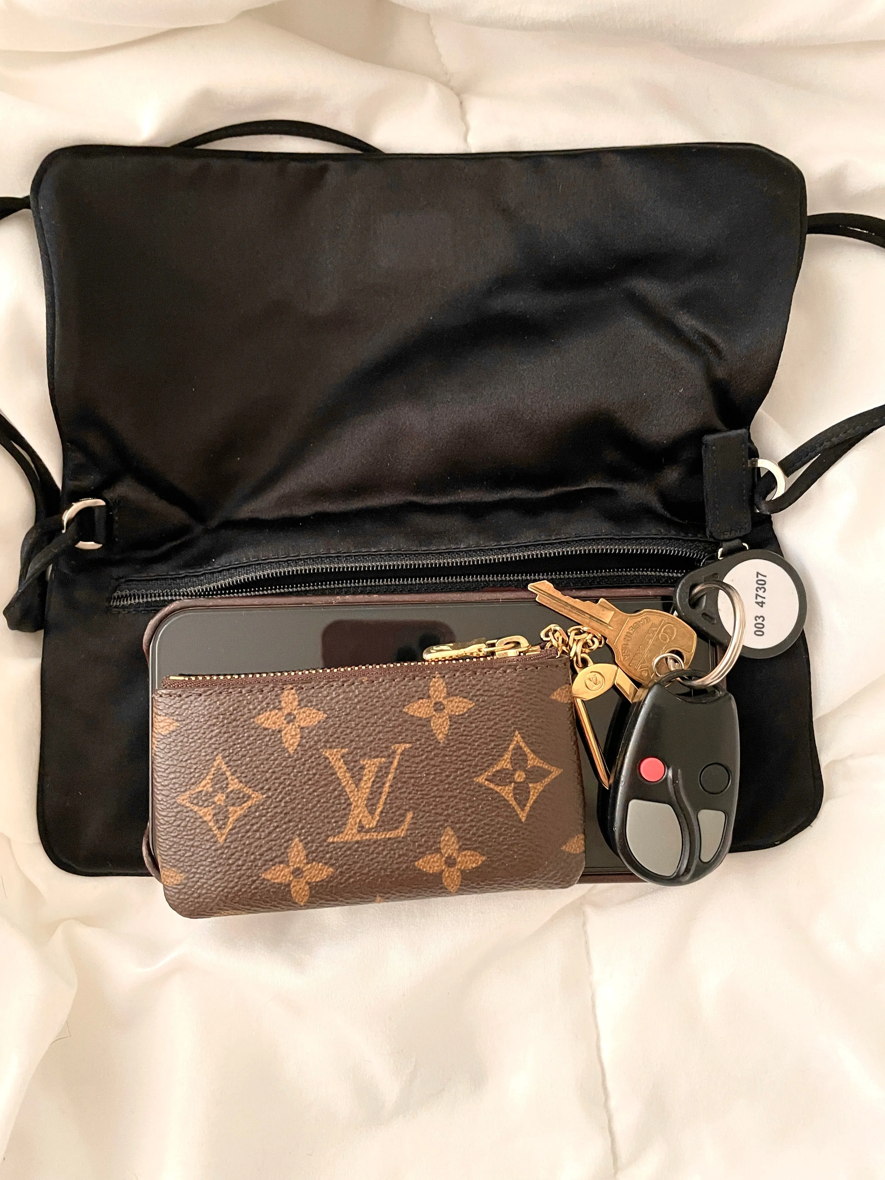 Rare Prada Calf Hair and Silk Bag w Mirror