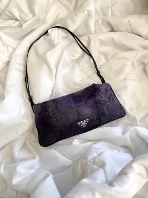 Rare Prada Calf Hair and Silk Bag w Mirror