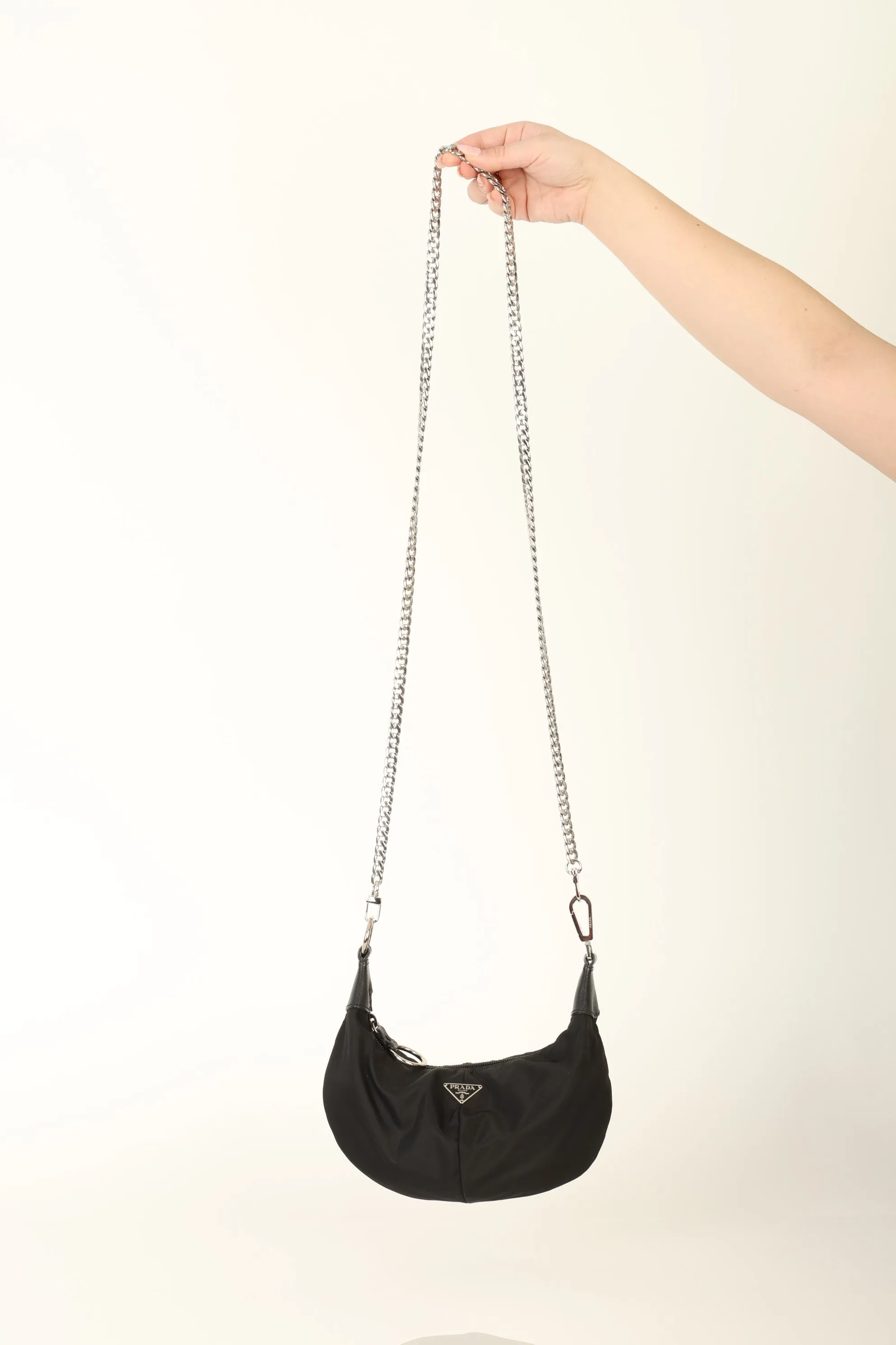 Rare Prada Nylon Bracelet Bag w/ Chain