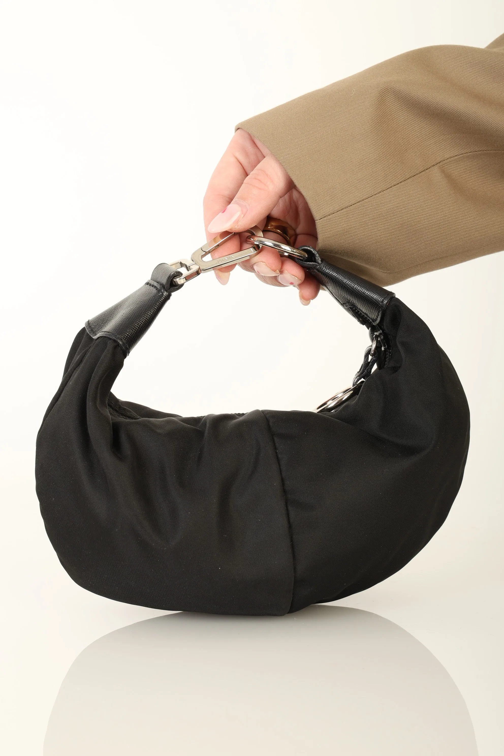 Rare Prada Nylon Bracelet Bag w/ Chain