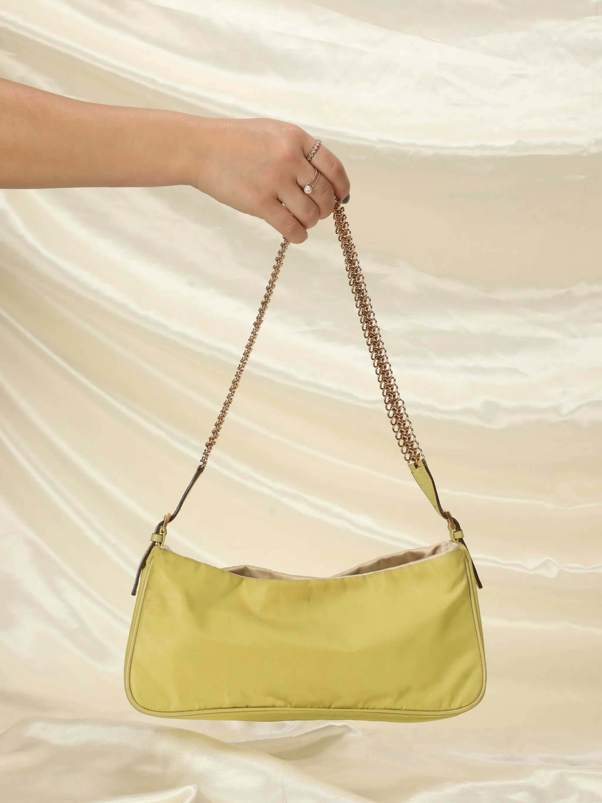 Rare Prada Nylon Lime Pochette